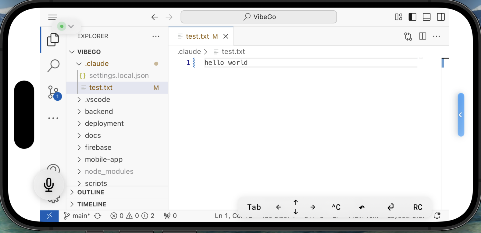 Voice dictation and coding bar
