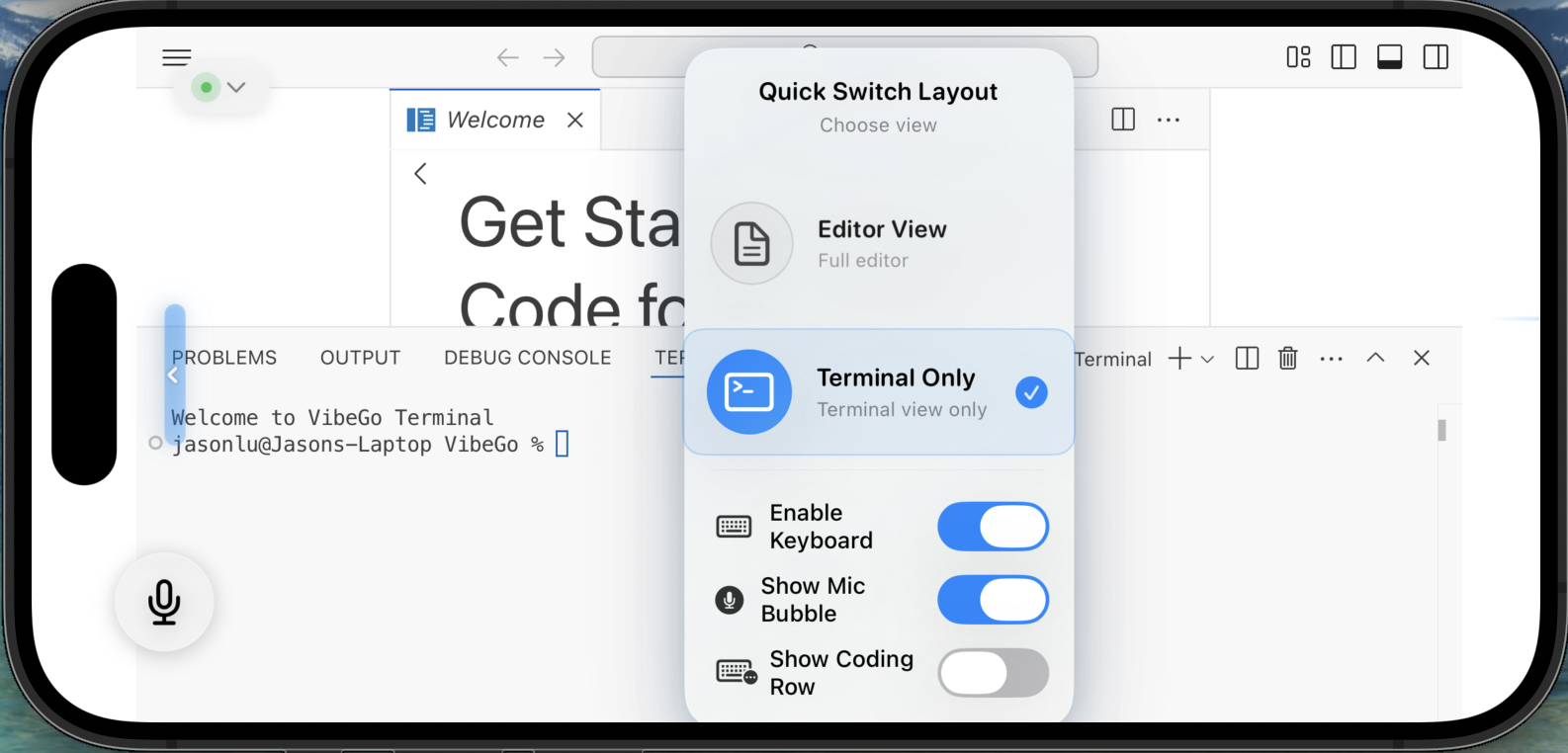 Quick layout switcher