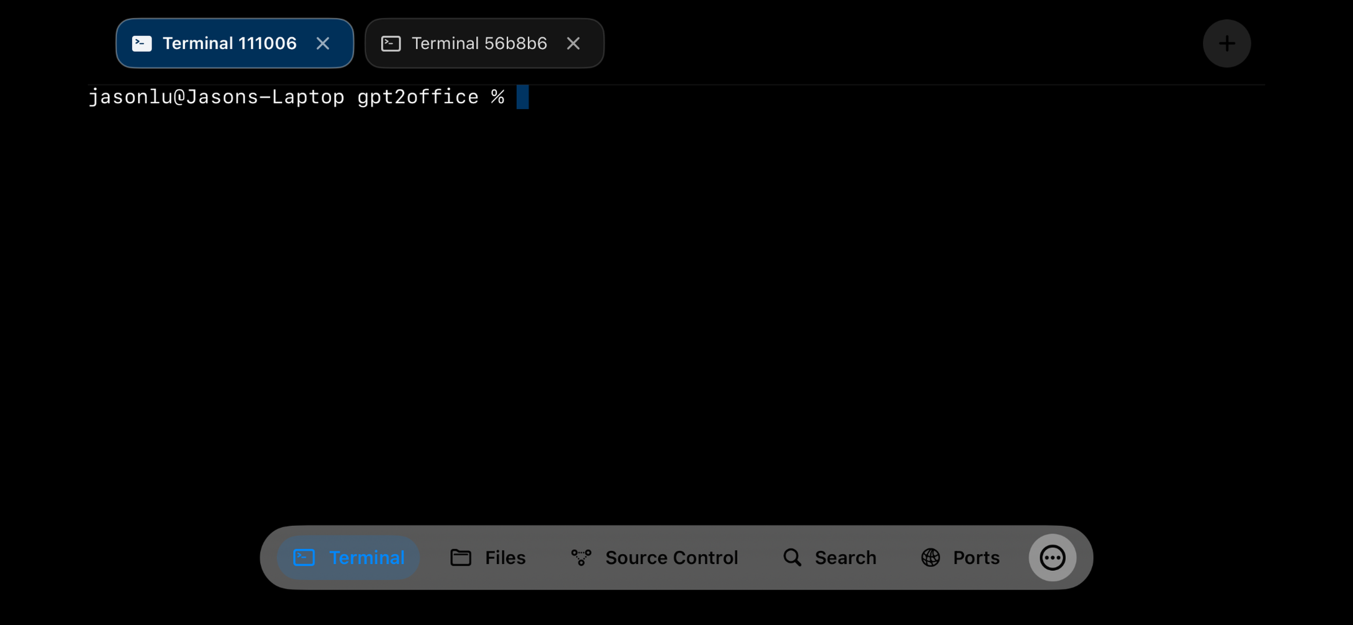 Native terminal view